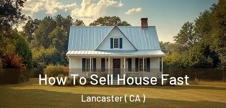 How To Sell House Fast Lancaster ( CA )